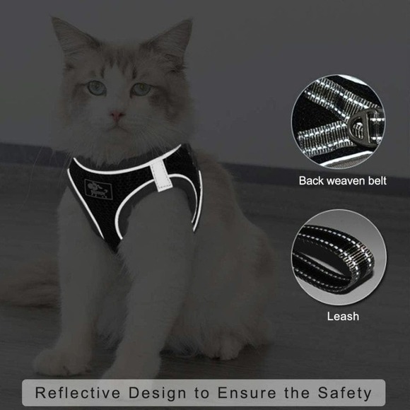 Dog and Cat Universal Harness with Leash - Cat Harness Escape Proof - Picture 1 of 5